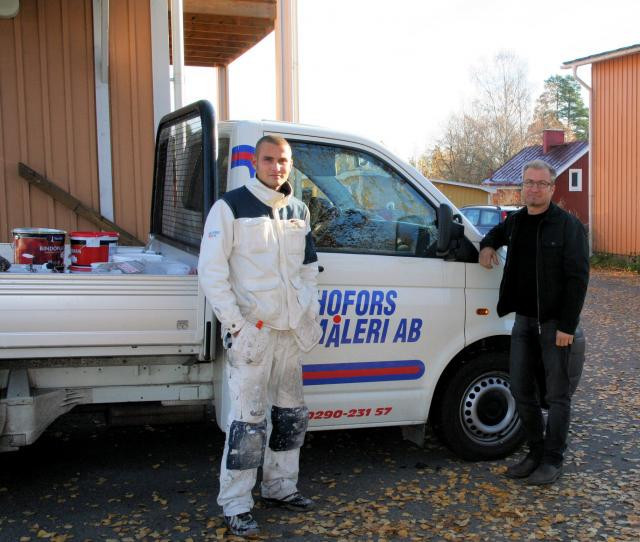 Mats Björklund och Micke Sörling pratar jobb