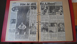 Tidningsurklippen har blivit många genom åren.