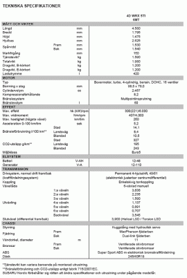 TEKNISKA SPECIFIKATIONER