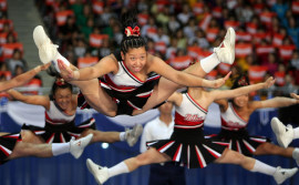 Cheerleading, Cheerdance tävlingsgren med dans, hopp, akrobatik på hög nivå