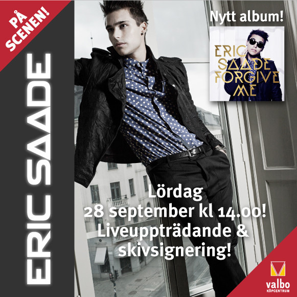 Eric Saade till Valbo köpcentrum