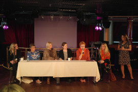 Färgstarka och framgångsrika affärskvinnor. Fr.v: Linda Netsman (Freluga Trädgårdsscen), Maud Olofsson (författare och f.d. partiledare), Karin Klerfelt (Astarcan), Lina Thomsgård (grundare Rättviseförmedlingen), Lisa Andersson (Univektor), Ann-C